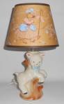 Vintage Child's Little Bo-peep Lamp W/matching Shade