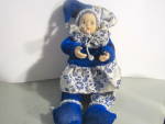 Vintage Porcelain Clown Jester Musical Doll